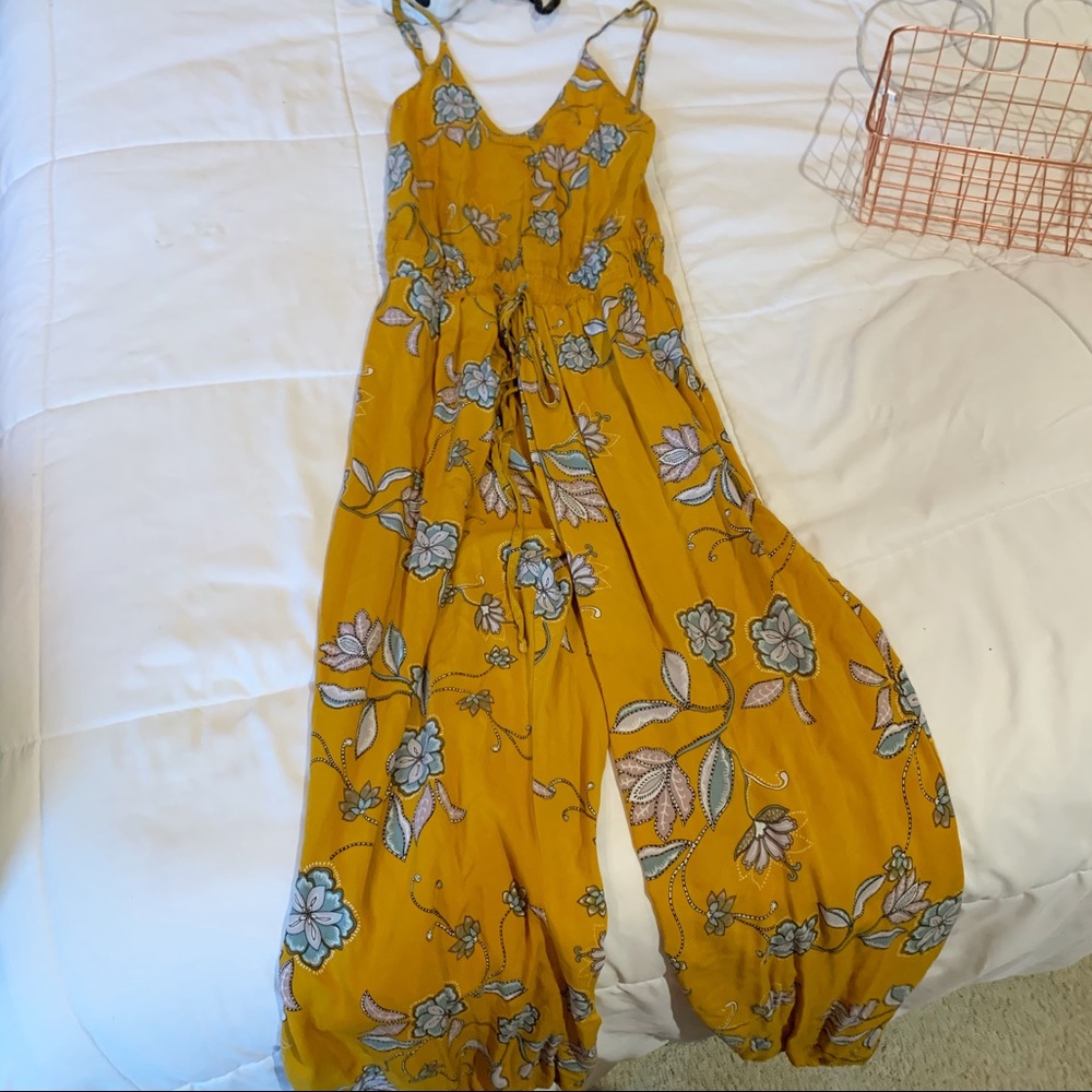 mustard yellow jumpsuit / romper